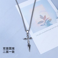 Fate Night Necklace Saber Seishu Order Pendant Alloy/Gold Plated/Silver Cross Crown Roman Numerals N