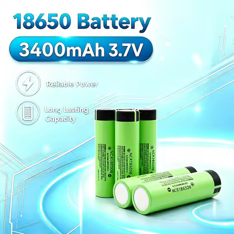 Original NCR18650 3400mAh Battery NCR18650 3.7V 18650 Rechargeable Lithium Battery Fat Head for Flas
