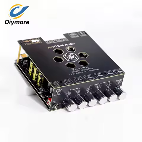 DC 12-42V 10A XY-HT21MAX Upgraded 2.1 Channel Bluetooth Amplifier Board 200W*2 + 400W High and Low B