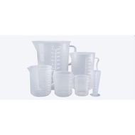 100ml, 250ml 500ml 1000ml Heat Resistant Measuring Cup Quantitative Preparation Transparent Plastic Cup Clearly Divided