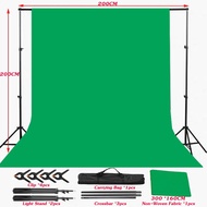 สตูดิโอถ่ายภาพ 2M x 2M ชุดขาตั้งฉากหลัง พร้อมฉากหลัง 3M x 1.6Mฉากหลังกล้องและอุปกรณ์ถ่ายภาพถ่ายรูปสิ