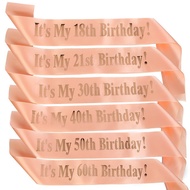 Birthday Party 13-80 Years Old Birthday Party -80 Years Old Shoulder Strap Etiquette Belt European A