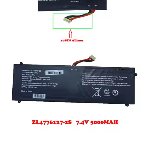 Laptop Battery For ZL4776127-2S 7.4V 5000MAH 37WH 10PIN 8Lines New And 7.4V 4000MAH 29.6WH 10PIN 9 L