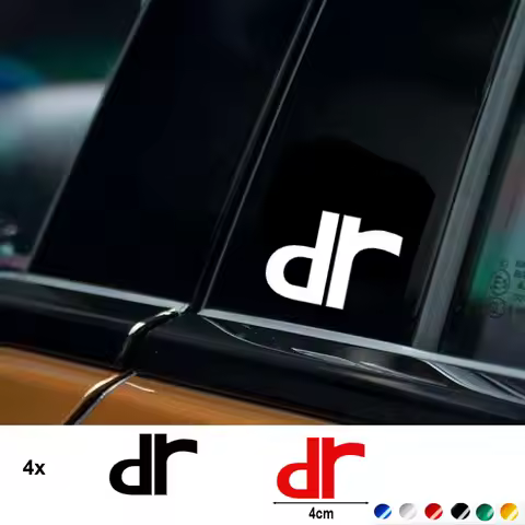 4pcs Reflective Car Body Sticker For DR Motors DR Zero DR3 5.0 4.0 6.0 F35 S1
