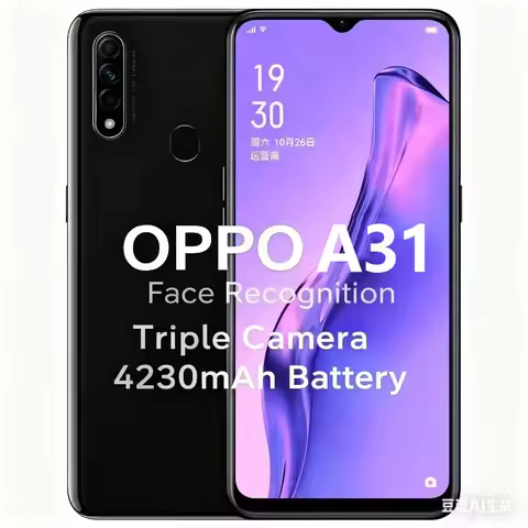OPPO A8 Cellphone 8GB+256GB AI Face Unlock 6.5" Waterdrop Screen 4230mAh Big Battery 12MP Triple Rea