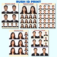 Rush ID Print - ID Photo Set 1x1 2x2 Passport Size High-Quality Photo Prints Available in Packages