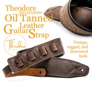 Theodore Premium Oil-Tanned Cowhide Leather Padded Bass and Guitar Strap