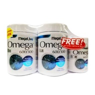 Megalive Omega 600/300 Fish Oil EC Softgel 2x100's FOC 30'S