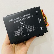 Power Converter from 24v to 12v, 30A, 240W specialized for trucks and construction vehicles