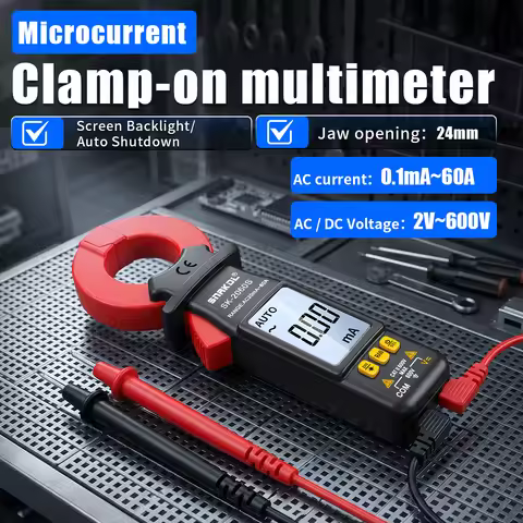 SK-2060S Digital Clamp Meter Professional Leakage Current Test 20mA~60A Leakage Detection Precision 