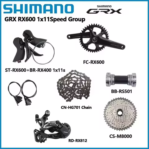 SHIMANO GRX RX600 1x11s Road Bike Groupset 170MM/172.5MM 40T RD RX812 Brake RX400 HG701 Chain M8000