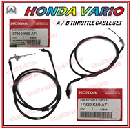 HONDA VARIO - 100% Original HONDA A / B Throttle Cable Set - [17910-K59-A71] [17920-K59-A71]