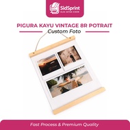 SidsPrint MDF Wooden Frame with Hemp Rope Size 8R 20x25 cm Custom Photo Print - Minimalist Aesthetic