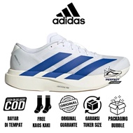 ADIDAS ADIZERO EVO SL WHITE ROYAL BLUE RUNNING SHOES ORIGINAL AUTHENTIC