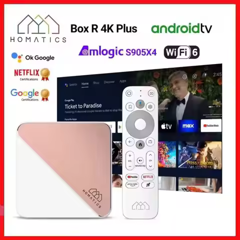 Netflix Google Certified HOMATICS Box R 4K Plus TV Box Amlogic S905X4 AndroidTV 14 ATV DTS Audio Dol