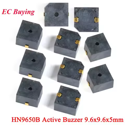20Pcs/1pc 9650 SMD Active Buzzer HN9650B 9650 5V 9.6*9.6*5mm MLT-9650 Electromagnetic Speaker Buzzer