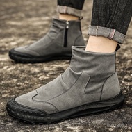 Material Upgrade Martin Boots Boys High-Top Trendy Versatile Overalls British Mid-Top Work Construct