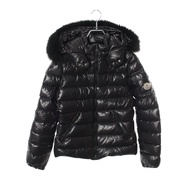 【二手】 MONCLER BADY 兒童羽絨服，黑色尼龍羽絨服，女款，二手 B