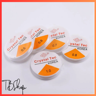 Tali Karet Elastis Bening ukuran 0.8 mm / Benang Kenur Gelang Kalung Senar Manik Motte Payet DIY