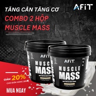 Combo of 2 Boxes of AFIT Muscle Mass Weight Gain Milk Supplementing Protein for Muscle Gain to Help 
