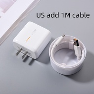 Original Realme 65W US Charger 10V 6.5A Supervooc Fast Charging Plug 100CM USB Type C Cable for Narz