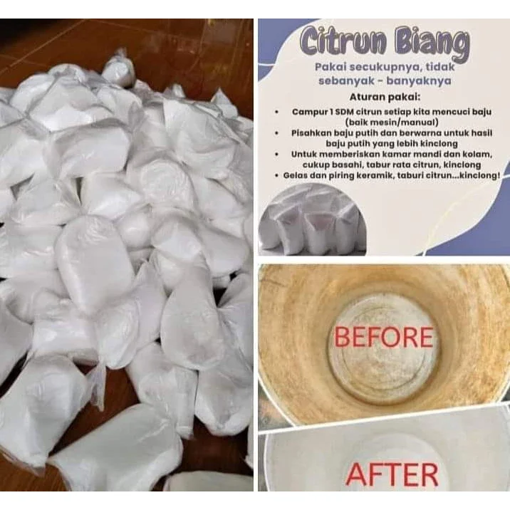 Biang citrun 500 gr pembersih kerak kamar mandi/citrun/extra acid/ sitrun/asam sitrat