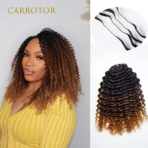 1B/4/30 Ombre Color Feather Crochet Hair Hair Extensions Curly Human Hair Crochet Knotless PreSepera