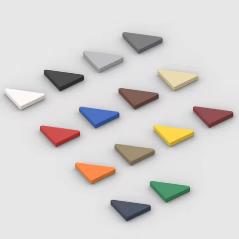 *Tile 2X2, W/ Deg. 45 Cut*Y362 50pcs DIY enlighten block brick part No. 35787 Compatible With Other 