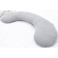 Hugsie: 8-in-1 Maternity Pillow Comfort Series - 100% USA Cotton (Gray Melange)