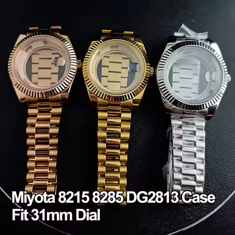 40mm Sapphire Glass For Men Watch Case Fit Miyota 8215 8285 DG2813 Movement Waterproof Jub President