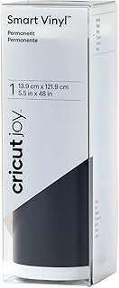 Cricut Smart Permanent Matte Vinyl (5.5in x 48in, Black) for Joy machine - matless cutting for shape