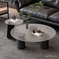 Coffee Table Household B & B Light Round Rock Small Apartment Type Italian B Living Room Table Glass