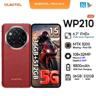 OUKITEL WP210 5G 36GB+512TB 108MP Camera 6.7” FHD+ 120Hz  Mobies Built-in Wireless headset  8800mAh 