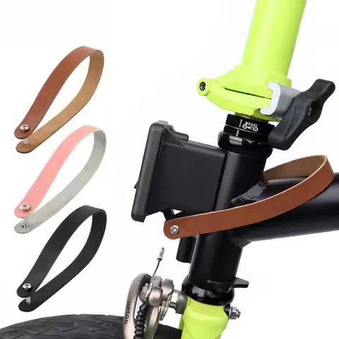 Front Bag Quick Release Cowhide Handle Pull Ring Compatible with Brompton Folding Bicycle Bag Carrie