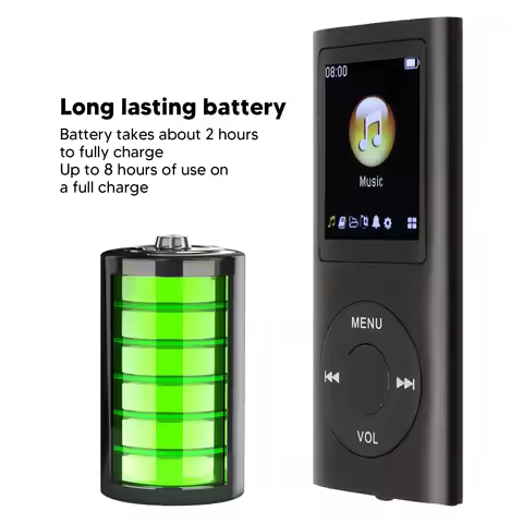 Mini MP3 Player 1.8 Inch LCD Screen Lossless Sound Portable for Running Gym Sport 16GB TF Card Suppo