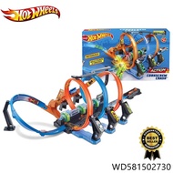 Hot Wheels Corkscrew Crash Track Set รางรถ ฮอตวิล ตีลังกา+บูสเตอร์ ของเล่นเด็ก  ราง Hotwheels FTB65 
