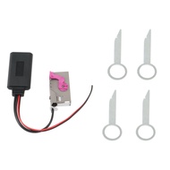 4PCS Car CD Removal Keys and 32 Pin RNSE AMP Connector AUX IN Wireless Bluetooth Module Adapter for 