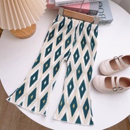 Dorila 80-130 Baby Girls Korean Floral Polka Dot Flared Pants Thin Baby Leggings for 1-6 Yrs Old