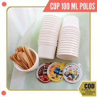 TOKO CUP ES KRIM - DISTRIBUTOR CUP ES CREAM - CUP ES CREAM POLOS (CUP 100 ML POLOS)