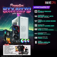 iHAVECPU คอมประกอบ APRRTX4070-77 RYZEN 9 7950X3D / RTX 4070 12GB / X670 / 16GB DDR5 5200MHz (SKU-240418218)