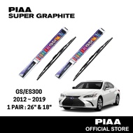 PIAA Super Graphite Tournament Wiper For GS/ES300 2012 ~ 2019 (26" & 18")