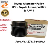 Toyota Alternator Pulley ( 7PK ) - Toyota Estima, Vellfire & RAV 4 ( 27415-0W042 )