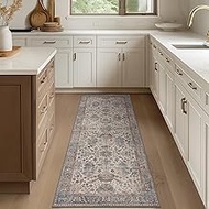 Bavni Runner Rug, Machine Washable Rugs for Bedroom 2x5, Non Slip Boho Rugs with Rubber Backing, Ult