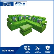 FREE ONGKIR SOFA L SUDUT MINIMALIS MODERN HIJAU