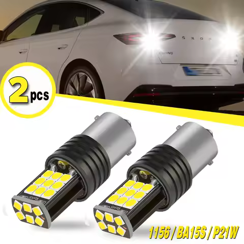 2pcs LED Reverse Light Back Up Lamp P21W 1156 7506 BA15S R5W R10W 5008 Rear Fog Bulb 12V For Citroen