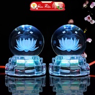 Spherical Crystal Altar Lamp, Color Changing LED TRUTH THIEN BEAUTY, Altar Decoration Light PLC-17