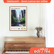 Wall paintings, Oil Paint, New York Wall Art, New York Poster, New York Photo, New York Decor, USA. 