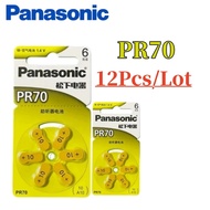 12pcs PR70 Panasonic Hearing Aid Batteries A10 E10AE PR536 P10 S10A Hearing Aids Battery For Audífon