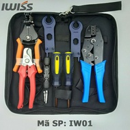 Bộ kìm MC4 IWISS chuyên nghiệp bộ dụng cụ bấm cos MC4 chuyện dụng cho điện năng lượng mặt trời Cao C
