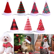 Pet Santa Hat Christmas Cat Dog Winter Warm Plush Cap Xmas Party Decor Hat Funny Cute Pet Cosplay